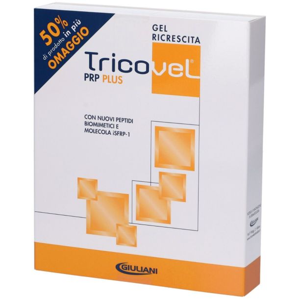Tricovel PRP Plus Gel Ricrescita 3X15ml (in omaggio 50% prodotto)