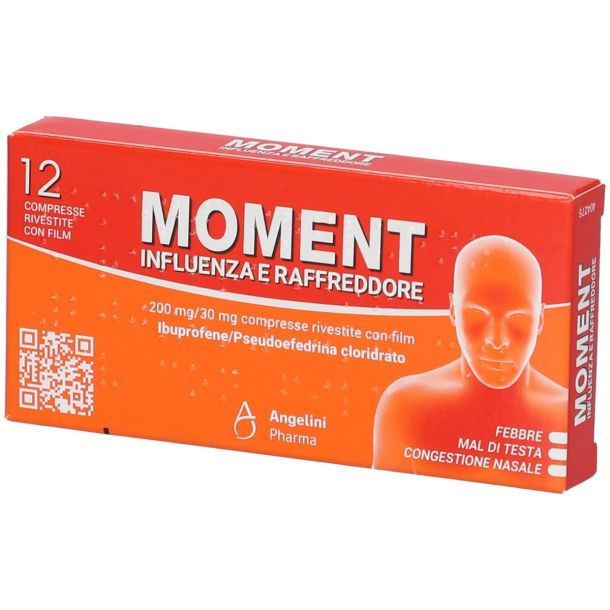 Moment Influenza e Raffreddore 200mg/30mg
