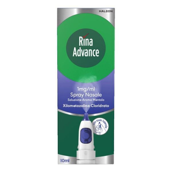 Rina Advance Spray Nasale per Congestione e Raffreddore 1mg/ml 10 ml